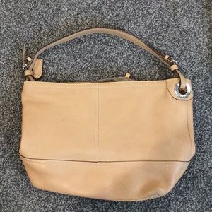 Tan leather authentic coach purse